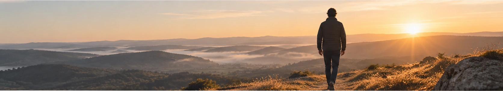 Open landscape at sunrise